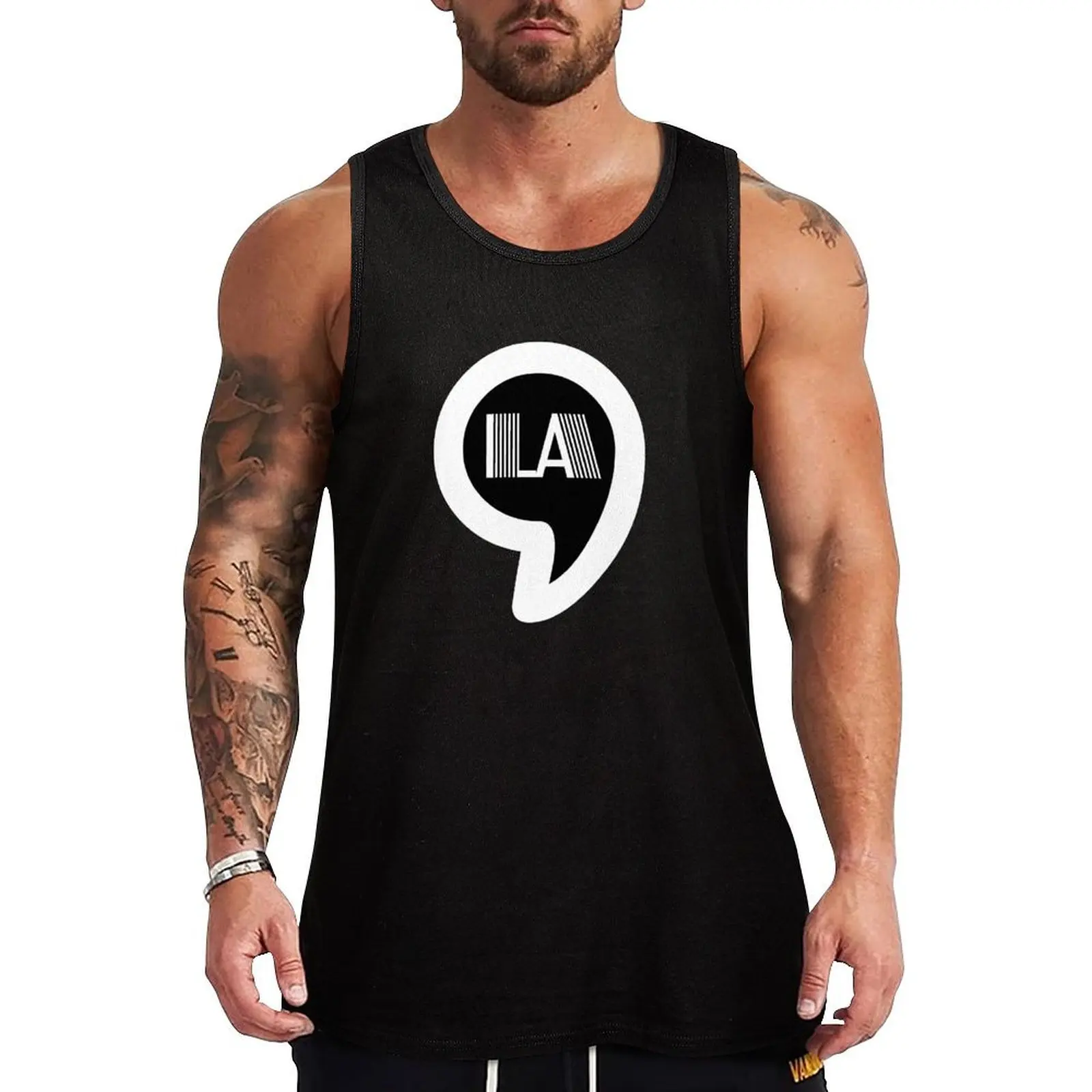 

Commala / Kamala (Black) Tank Top Basic Sleeveless T Shirt Soft Cotton Casual Tank Top