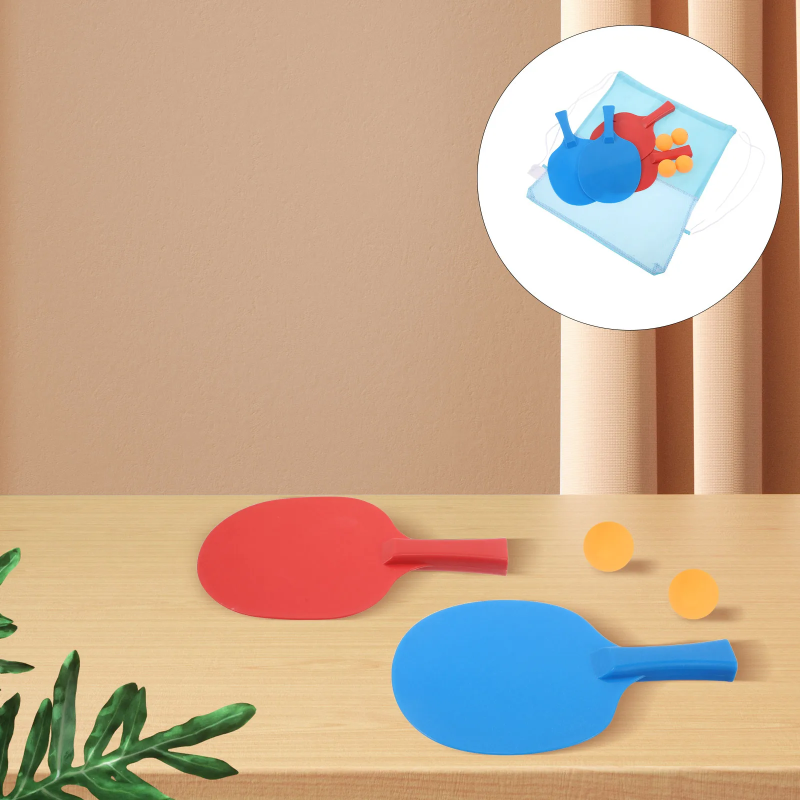 

1Set Children Table Tennis Paddle Thickened Racket Lightweight Ergonomic Handle Beginner Training Outdoor Indoor Family Pingpong