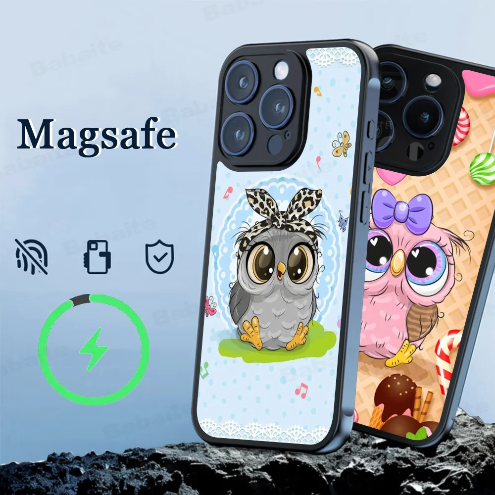 Coque de téléphone magnétique Cartoon Cute Theatre, coque de charge sans fil Magsafe, iPhone 16 14 13 12 11 15 Pro Max Plus