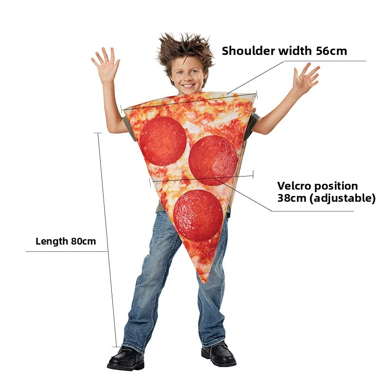 Creative loween Costume per bambini Pizza Donut Stage Performance Par Wear Fibra di poliestere 00% Chi tradizionale...