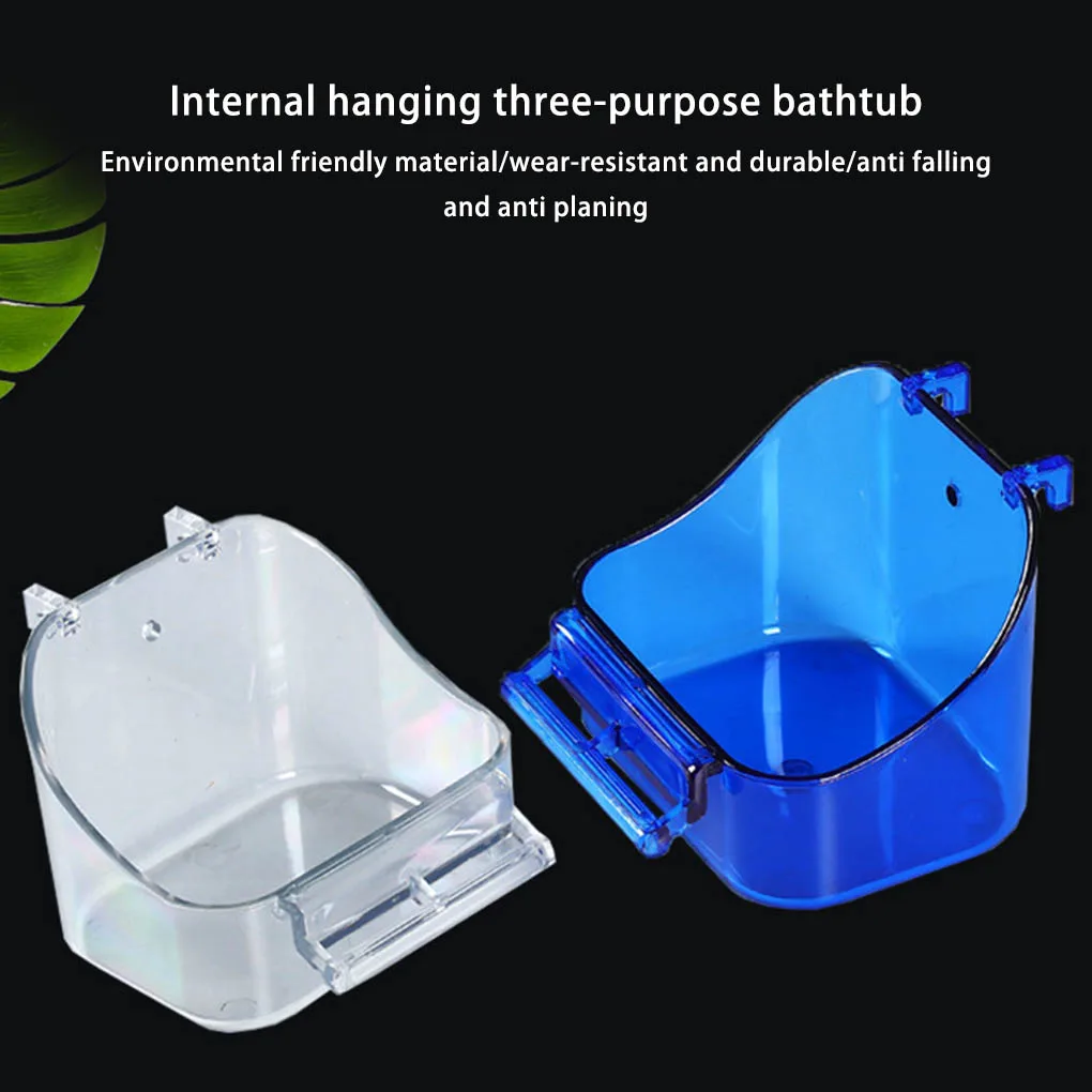 Parrot Bath Case Bird Box Shower Cage Space Saving Yard Supplies Garden Decor