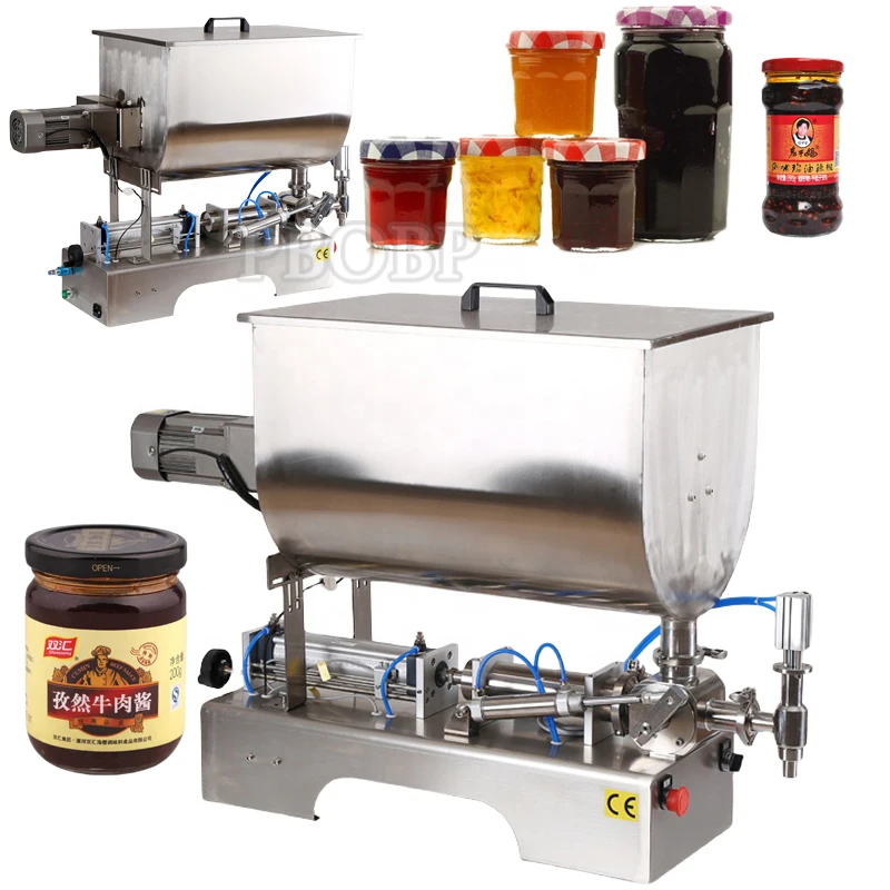 Including Tariffs Large Particle Sauce Filling Machine U-shaped Stirring Hopper Juice Machine Oil Packing Machine Ce Factory