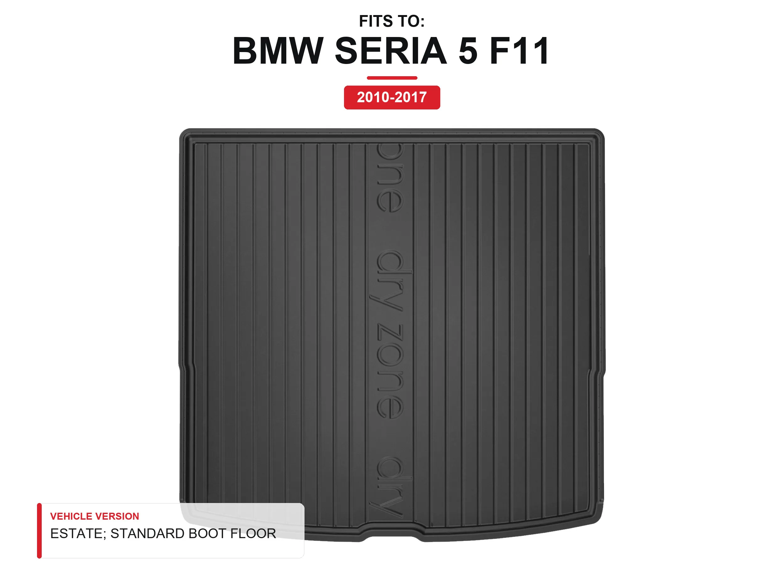 Tpe Dryzone kofferbakbekleding voor: Bmw 5-serie F11 2010-2017 Wagon