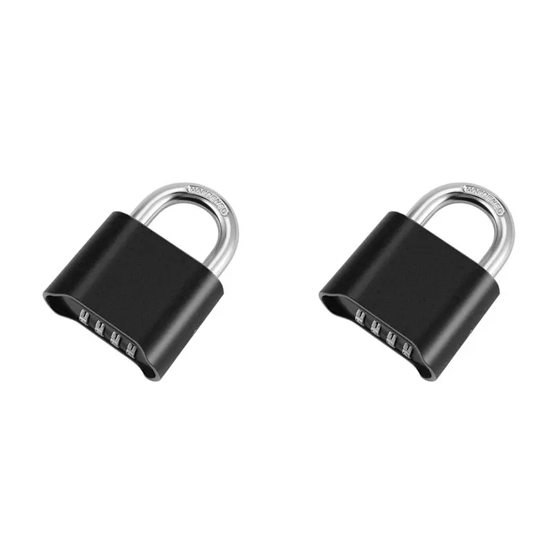 AB46-2X 4-Digit Combination Padlock With Number Password Weatherproof Anti-Rust Warehouse Special Lock Truck Doorlock