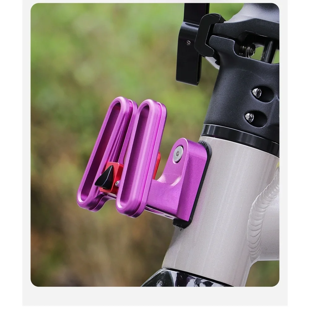 

Folding Bicycle Pig Nose Mount Extension Bag Adapter Front Rack Bracket Aluminum Alloy Frame Exceptional Performance Accessories