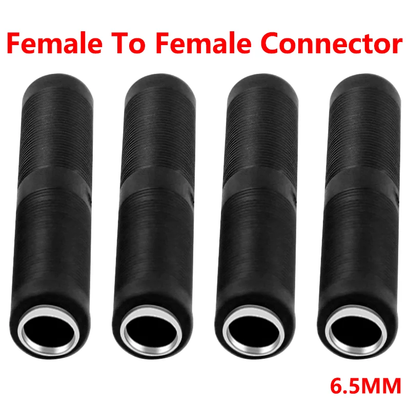 

5PCS 6.35mm Female to 6.35mm Female Extension Jack Audio Adaptor 3 Pole F/F Microphone Audio Connector