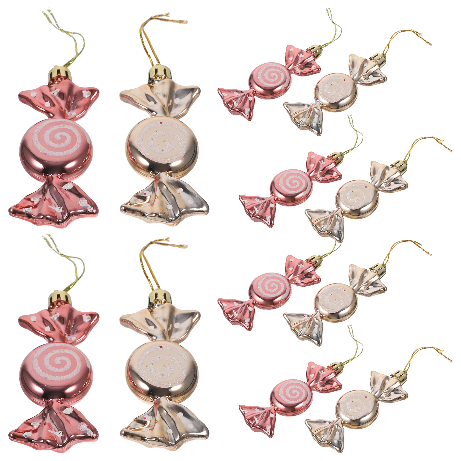 

12Pcs Xmas Tree Hanging Decorations Plastic Xmas Candy Ornaments Christmas Party Home Garden Tree Decor Christmas Decorations