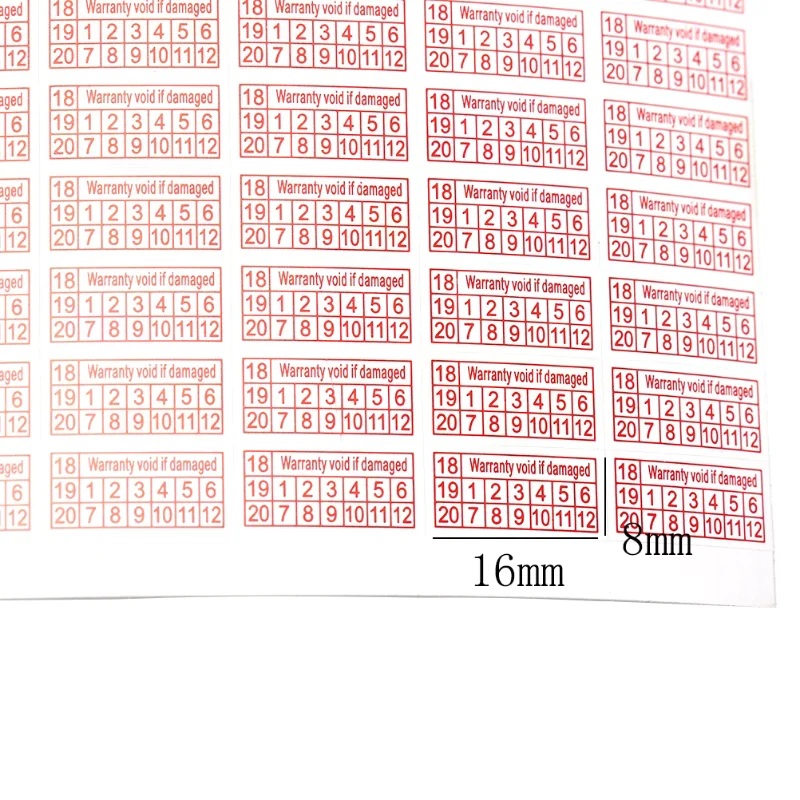 2018-2020 Warranty Void If Damaged Protection Security Label Sticker SealRemovable guaranteed VOID writable name 200pcs/2Sheets