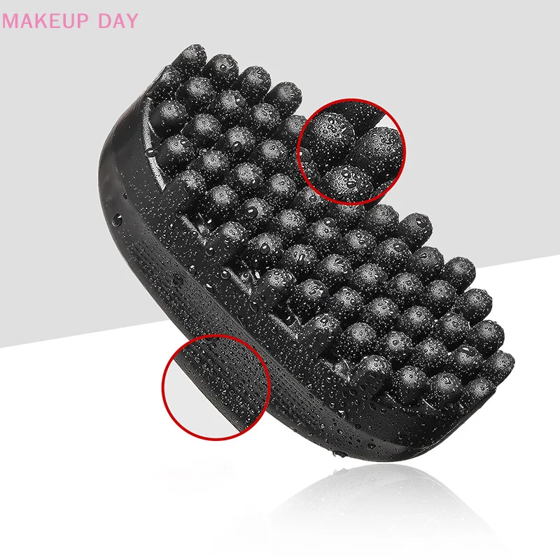 Portable Hair Twist Comb Washable Durable Curly Rubber Curling Brush Beauty Hair Pineapple Head Men'S Hair Cleaning Tool