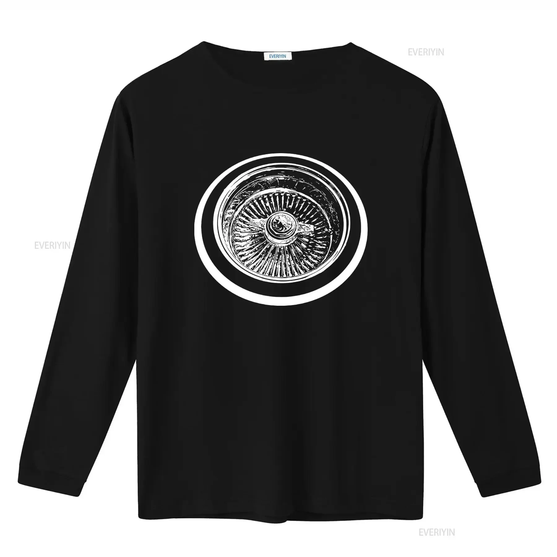 Lowrider Wire Wheel Knockoff Engraved T Shirt for Car Show Lovers Unique Automotive Design vintage Washed Top For Everyday Wear