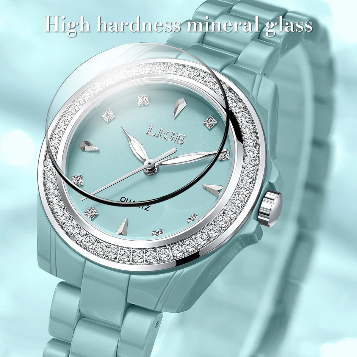 LIGE 우아하고 고급스러운 여성용 시계 패션 심플 세 - Luxury Ceramic Watch 리뷰 및 가격