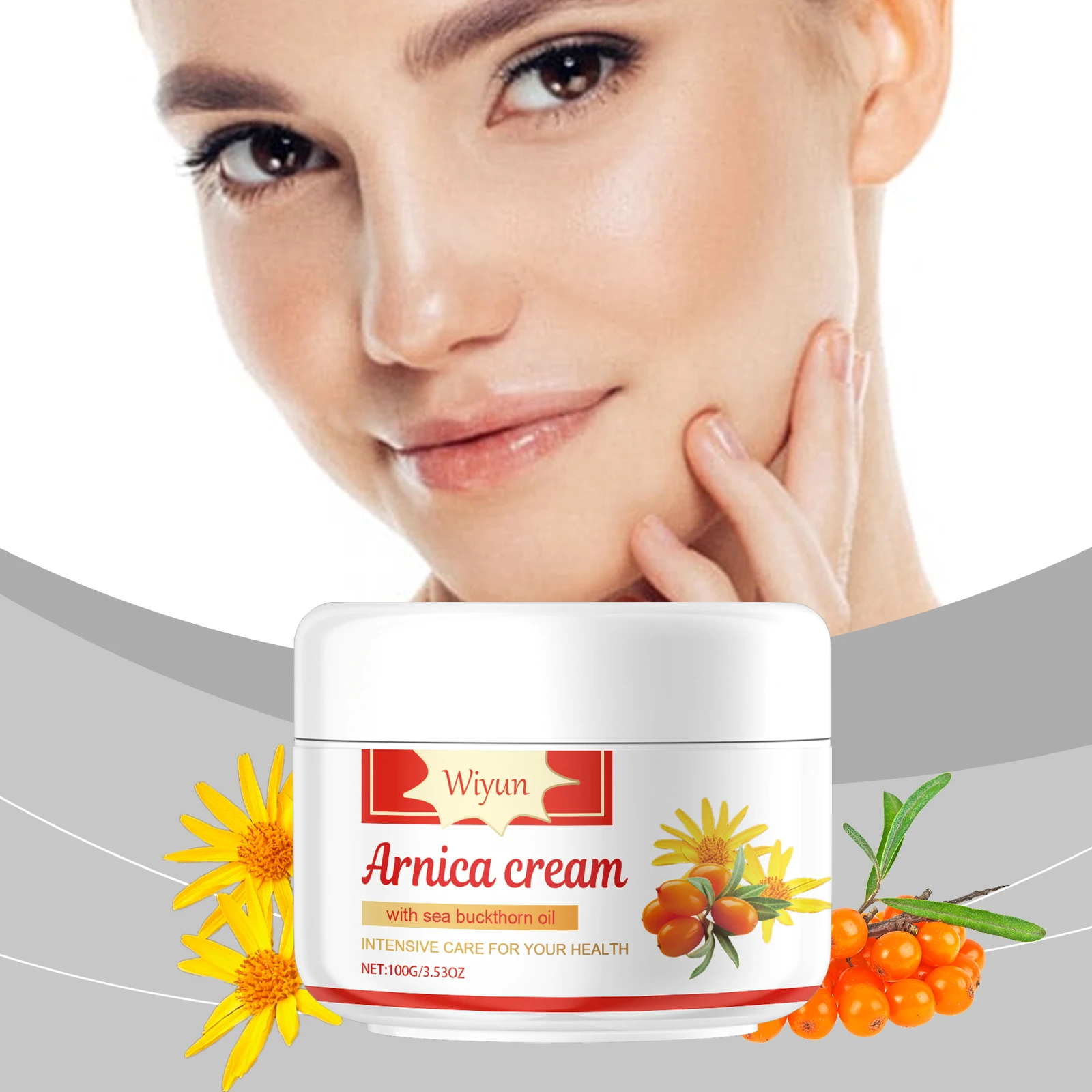 Sea Buckthorn Skin Care Cream - Hydrating, Moisturizing, Firming, Gentle, and Improving Skin Condition for Smooth Skin