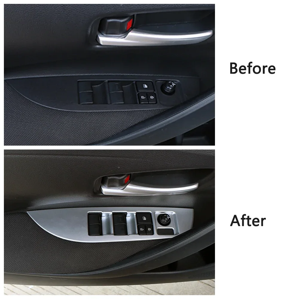 For Toyota Corolla 2019 2024 Auto Interior Central Console Accessories Modify Protectors Molding Trim ABS Matte Silver Sticker