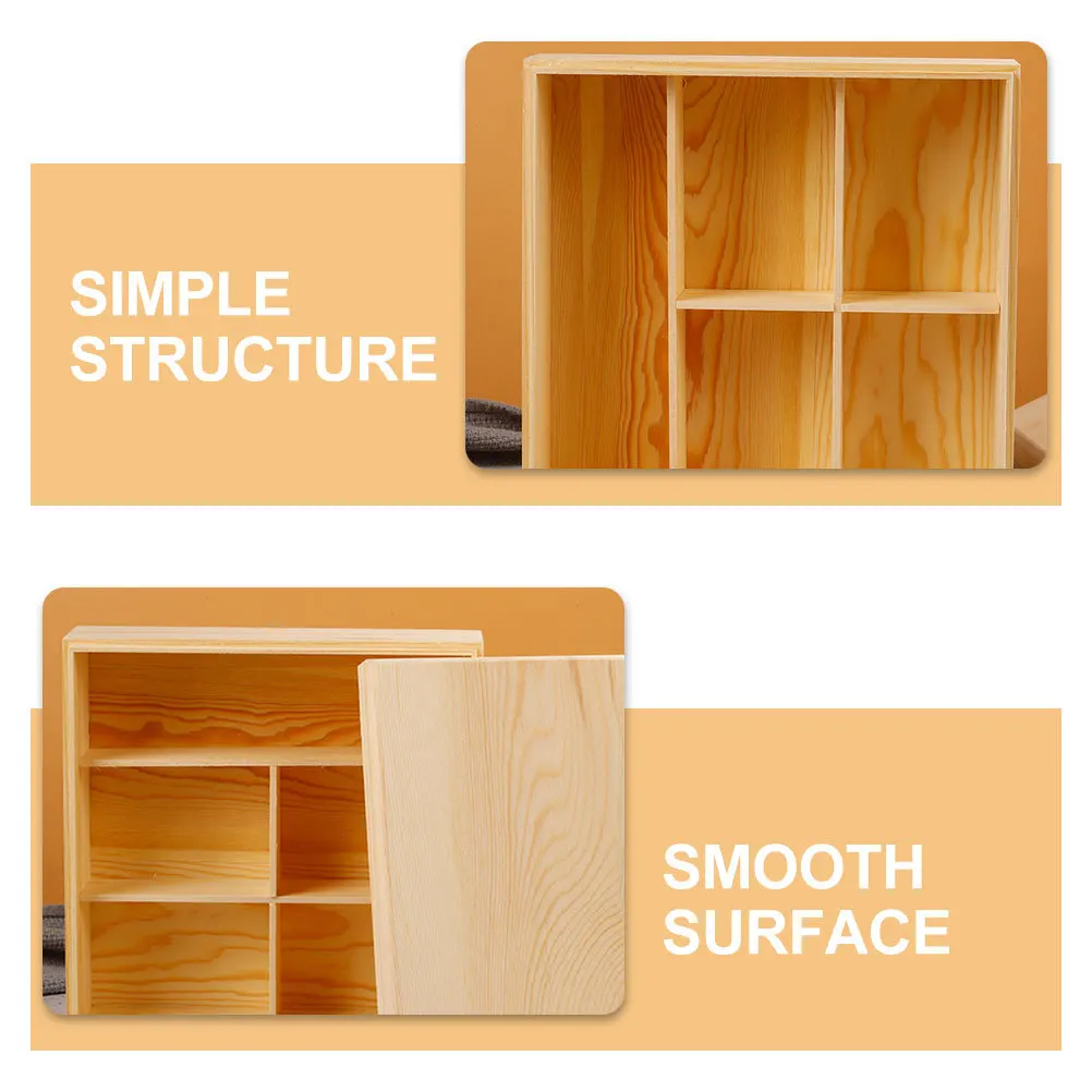 

Solid Wood Tea Bag Storage Box Minimalist Square Coffee Organizer Sugar Packet Holder Desktop Countertop Bar Office Condiment