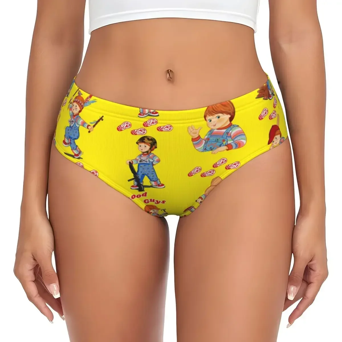 

Custom Good Guys Brief Panties for Women Comfort Stretch Child's Play Chucky Underwear