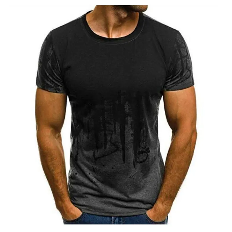 CIGY-Camouflage Short Sleeve T-Shirt for Men, Plus Size, Casual Half Sleeve, Bottoming Shirt, One Piece, Dropshipping, Summer