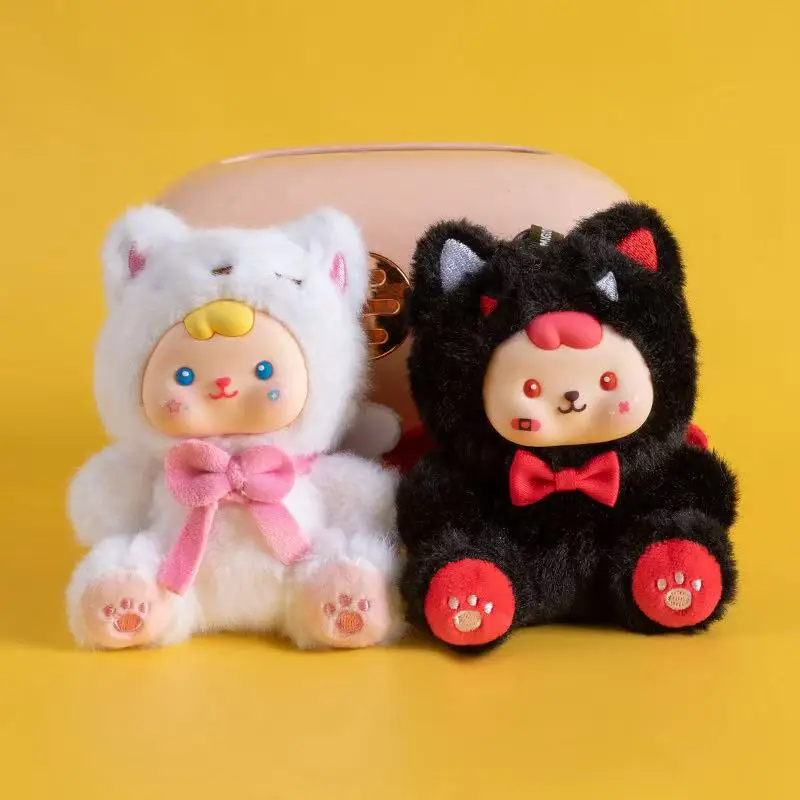 13 cm gesimuleerde engel en demon hanger gevuld knuffelbeeldje, cartoon anime schattig kussen, verjaardagscadeau voor kinderen, leuke pop