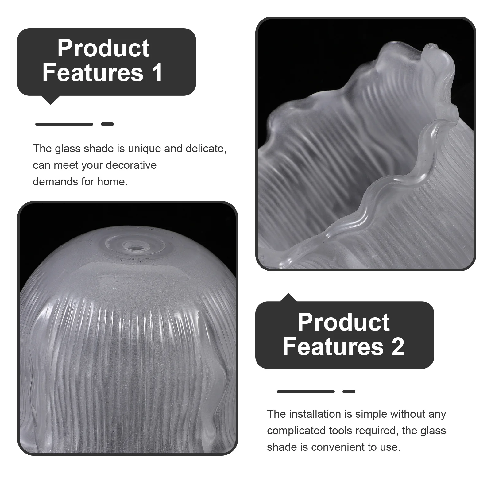 

Glass Lamp Shade Flower Shaped Decorative Table Lamp Cover Wall Pendant Chandelier Light Shade for Bedroom Living Room Study Bar