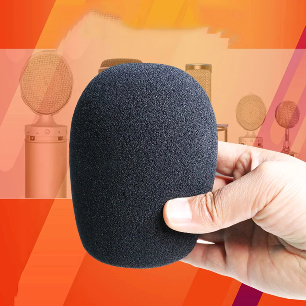

2Pcs Microphone Dust Covers Practical Replacement for Old Damaged Mic Protector Ktv Singing Accessories Sponge Mic Cover