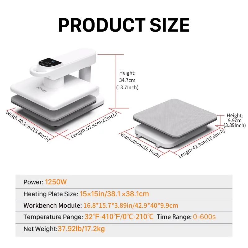 

Professional automatic hot press double station 15x15 intelligent release digital sublimation flatbed printer t-shirt