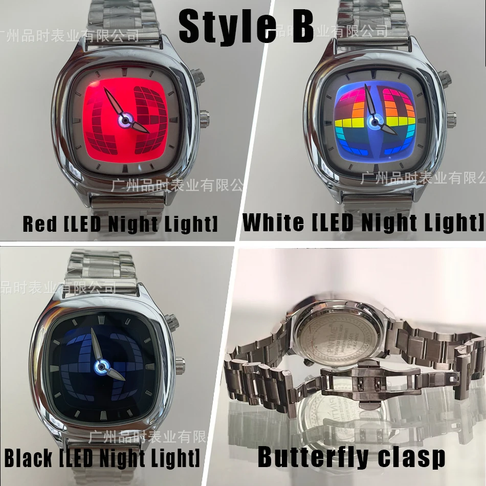 Creativity Y2K Watch New Night Light Conceptual Cool Digit Dial Male Quartz Wristwatch Alloy Waterproof Gifts for Men Boys Watch