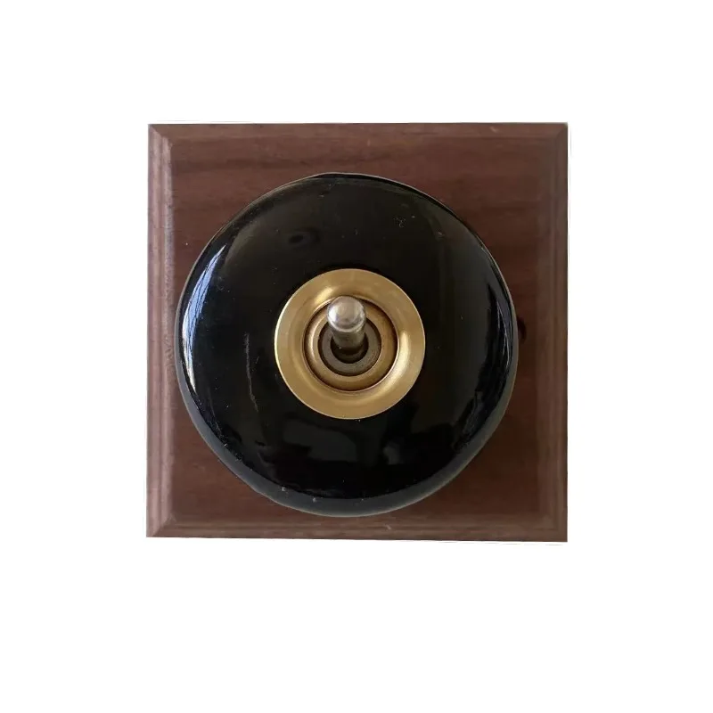 High Quality Brass Ceramic Base Hand Dial Japanese Style Surface Mounted Homestay Round Switch