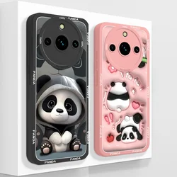 For Realme 11 Pro Plus Case Panda Full Protection Phone Back Cover Soft Liquid Silicone Protectors For Realme11 Pro 11Pro+ 5G