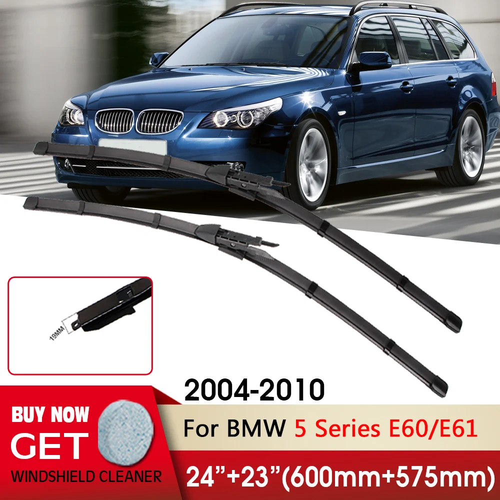 

Car Wiper RHD&LHD Front Wiper Blade 24"+23" For BMW 5 Series E60/E61 2004-2010 pinch tab Arm Windshield Windscreen Front Window