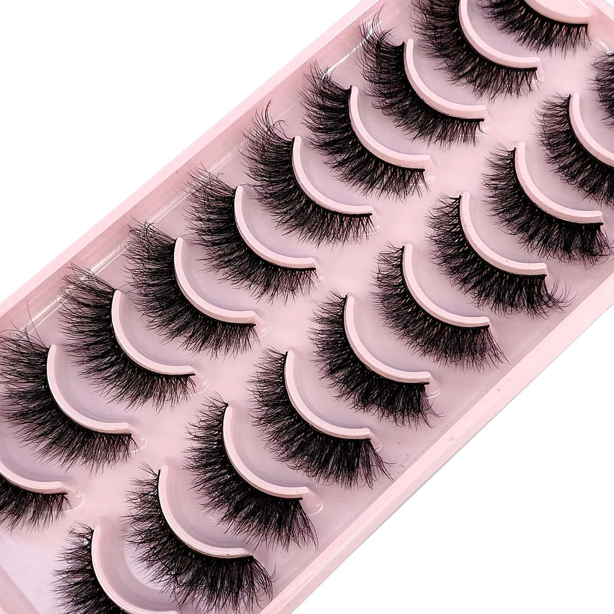 10 Pairs Eyelashes Faux Mink Eyelashes Dramatic Volume Lashes Extension Long Lasting Fluffy Mink Lashes Thick Long Lashes