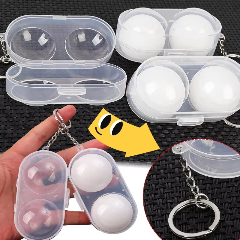 Portable Table Tennis Ball Container Box Transparent Plastic Storage for Ping Pong Balls Outdoor Organizer