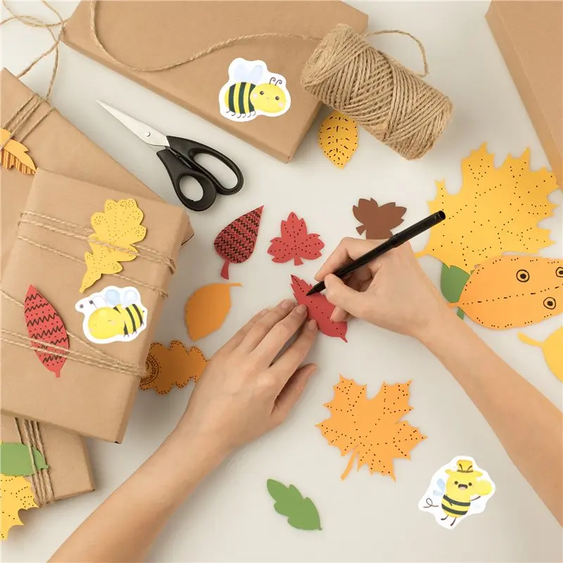 Efficient Bee Stickers Roll - 500 Pcs Cute Bee Kindergarten Stickers For Christmas Favors, Office Supplies & Crafts