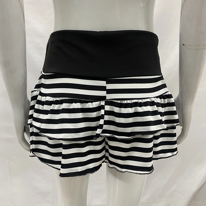 Frühlings-Y2K-Rock im japanisch-koreanischen süßen Stil, trendiger, sexy, modischer, gestreifter A-Linien-Rock für Damen – Detail 17