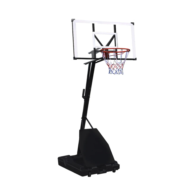 

Portable & Adjustable Basketball Hoop: 6ft-10ft Height Range, 43 Shatterproof Backboard - Perfect for Indoor, Outdoor, or Pool U
