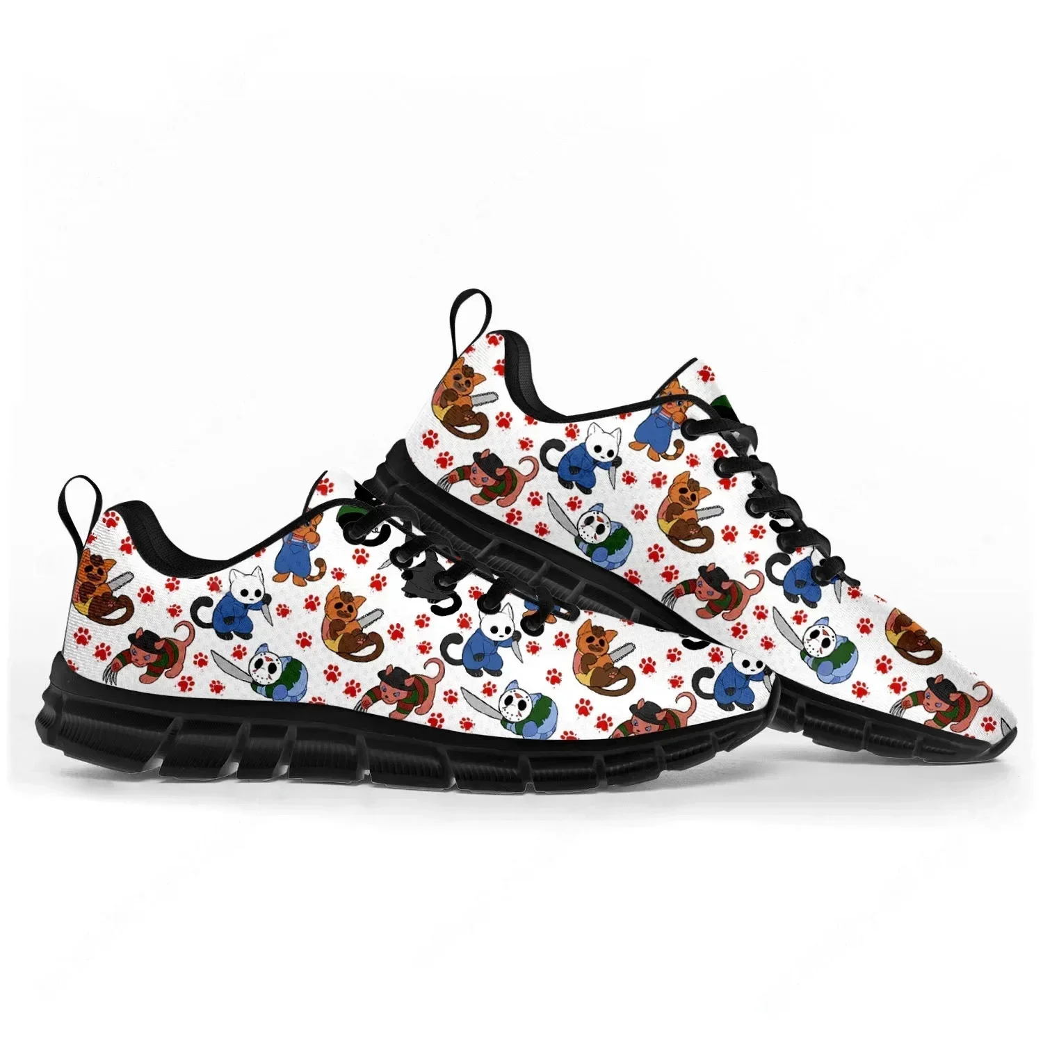 

Cat Horror Movies for Cat Lovers Sports Shoes Mens Womens Teenager Kids Children Customized Sneakers High Quality Couple Shoe
