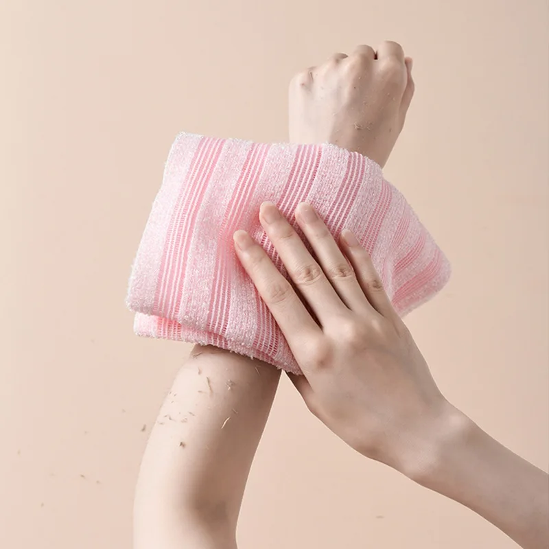 Toallita japonesa para frotar, toalla de baño de nailon, cepillo para toallas de espalda, exfoliante, esponja de ducha, accesorios de baño para el cuerpo
