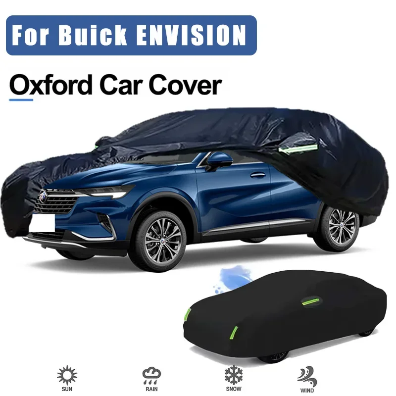 

For Buick ENVISION Car Covers Outdoor Waterproof Dustproof Sun Rain Snow Protection Thick Oxford Cloth Car Accessories