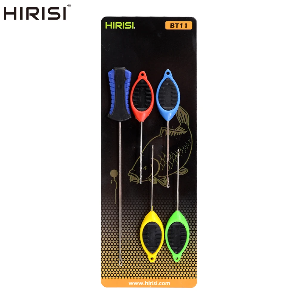 Hirisi BT11 Ködernadel 5 Stück Boilie Pop-Up-Spleißnadel Feine, schwere, versiegelte Haarnadel für Hakenverbindungen, Karpfenangelzubehör