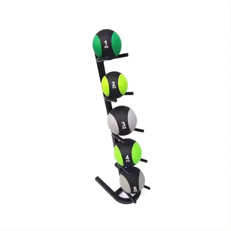 Gym Med Ball Stand Dubbele Gravity Ball Stand Solid Basketball Verwijderbaar Ball Rack Fitness Privéklaslokaalapparatuur