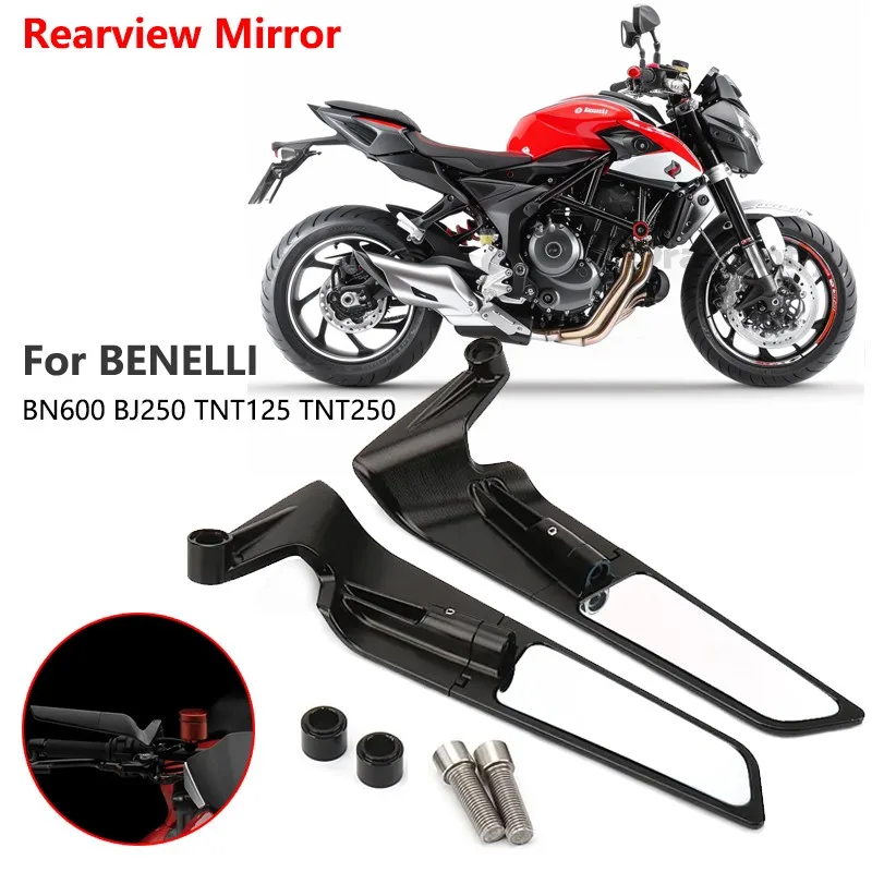 

For Benelli BN600 Stels600 BJ250 TNT125 135 250SP Motorcycle Wing Mirrors Rearview Rotating NEW Rearview Side Mirror