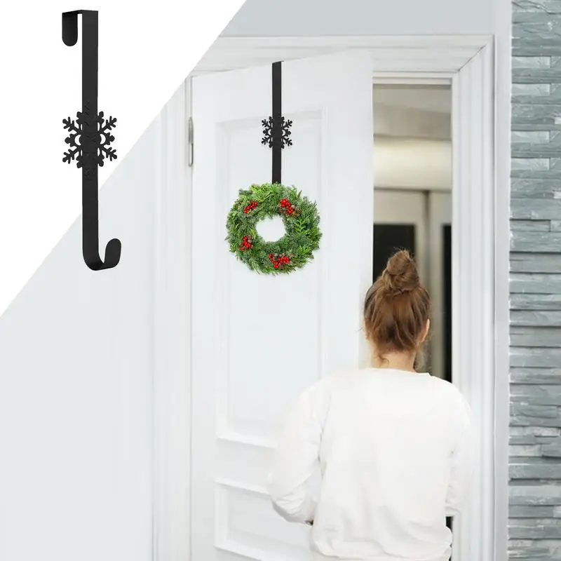 

Wreath Hangers For Front Door Snowflake Wreath Hooks Front Door Hanger Reusable Door Wreath Hook Door Hanger Hook For Christmas