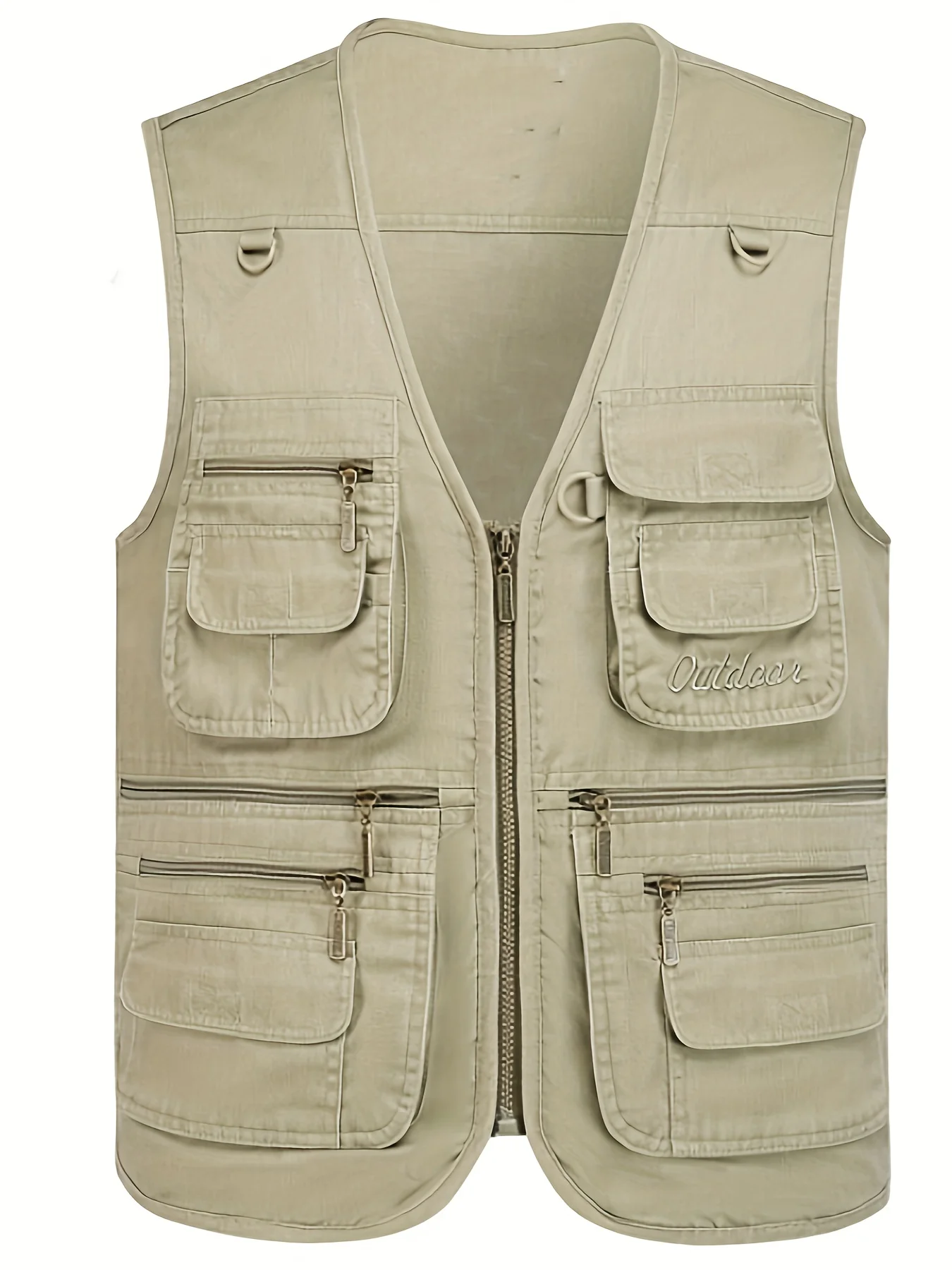 Extra Large Sizes 4XL 5XL 6XL New Style Men's Casual Summer Large Size Cotton Sleeveless Vest with 16+ Pockets, Multi-Pocket Outdoor Sports Vest for Hiking, Photography, Fishing, Extra Large Size, Tie-Dye Wash Process, Breathable and Sweat-Wicking, Soft and Skin-Friendly, Can Be Worn Inside or Outside, Suitable for Spring, Summer, Autumn, and Winter