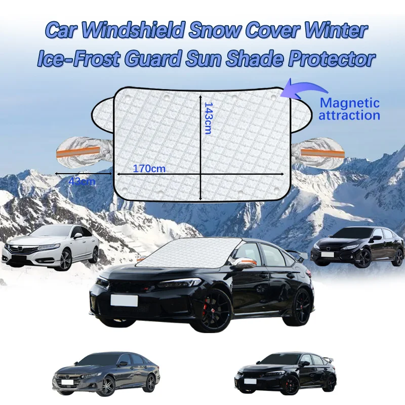 Car Waterproof Cover Covers Awning Anti-Snow Windshield Proof Protective Cotton Sunshade Anti Ice Frost For HONDA Accord Civic