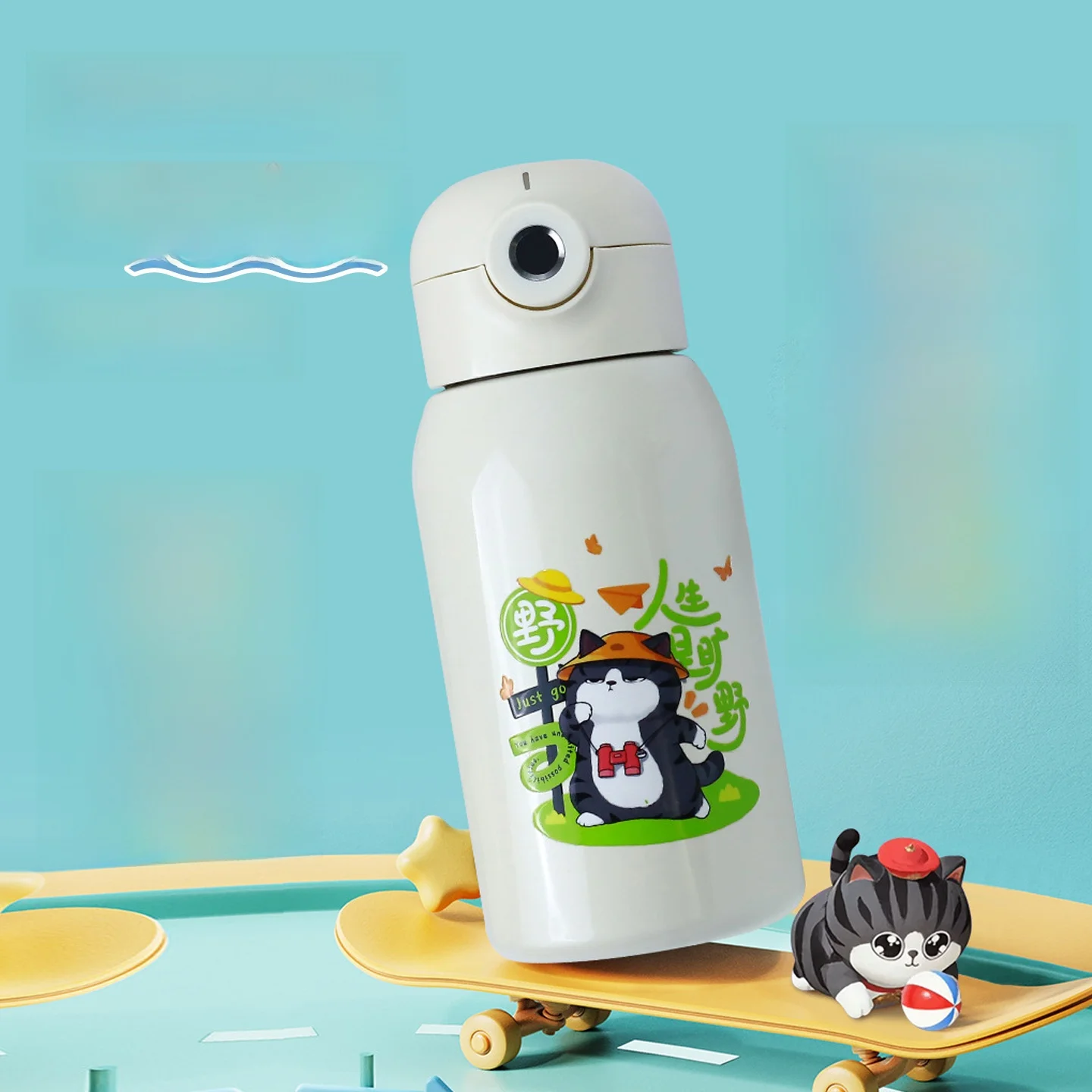 

Fingerprint Lo Stainl Steel Insulated Water Bottle for School Children Smart Password Cup Heat Preservation Beverage Con...