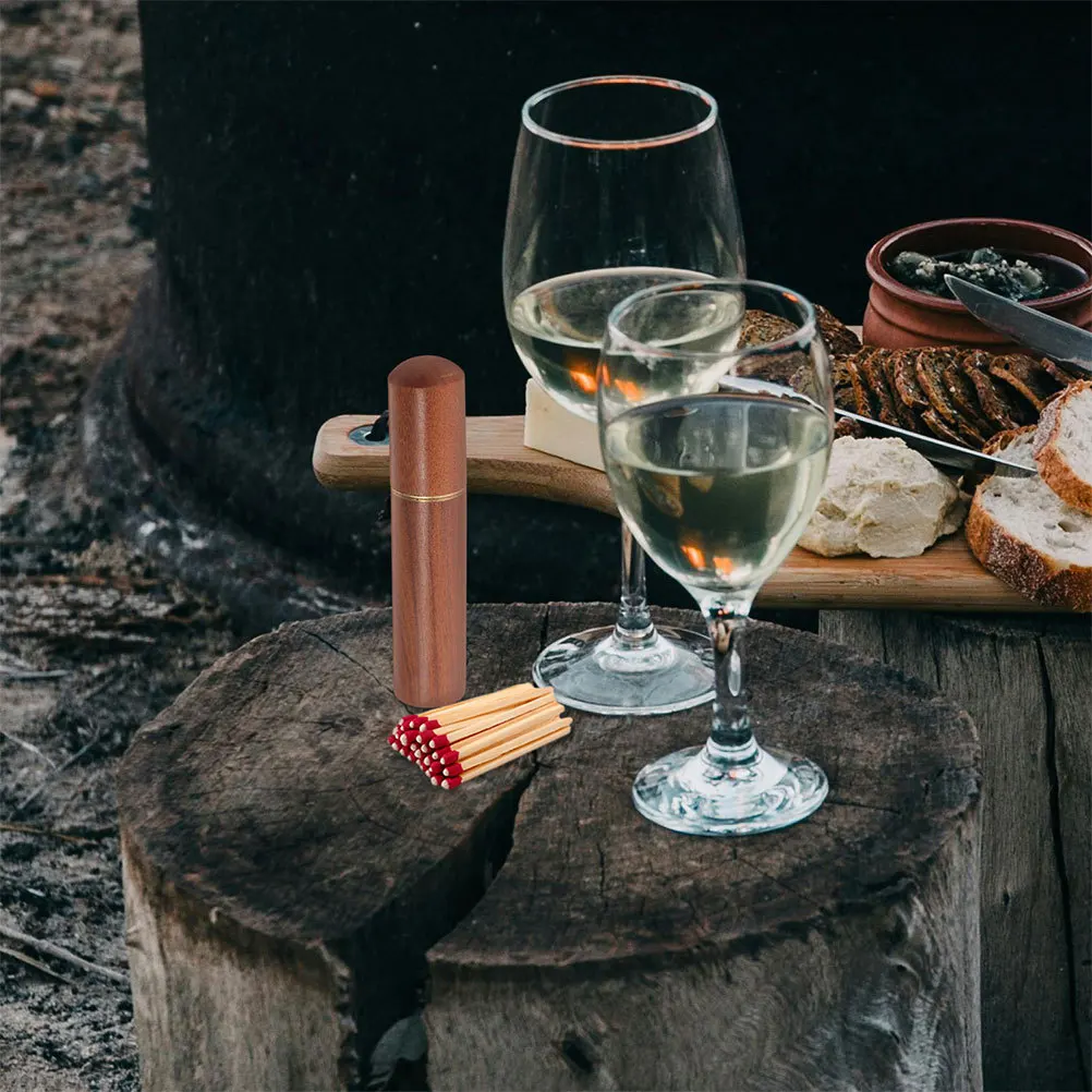 

2Pcs Compact Durable Match Holder Organizer Airtight Survival Tin for Camping Hiking Small Portable Case Match Box