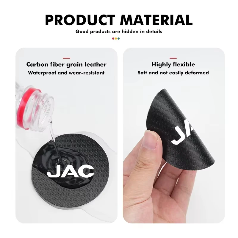 Car Cup Holder Mat Auto Water Mug Coaster Carbon Fiber Texture Non-Slip Spill Proof For JAC JS4 JS6 J7 JS8 Pro E30X RF8 J3 J5 S2 - view 3