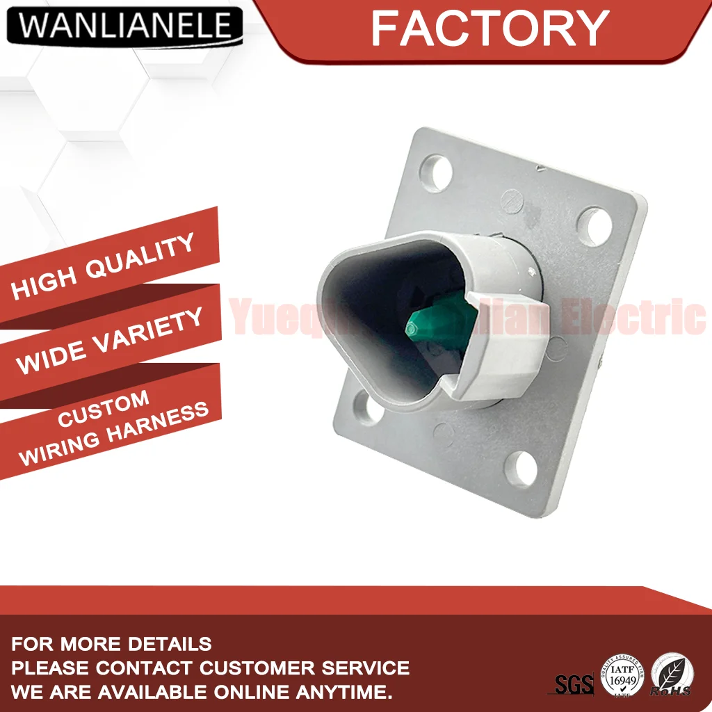 50 Sets DT04-3P-L012 3 Pin Female Receptacle Housing DT Series 13A IP68 Flange Mount Fit Truck Harness