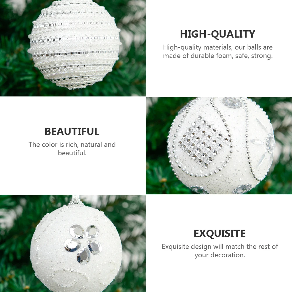 

5pcs Christmas Balls Xmas Tree Decor Hanging Ornament Party Wedding Pendant Layout Props Banquet Hotel Bar Decorative Supplies