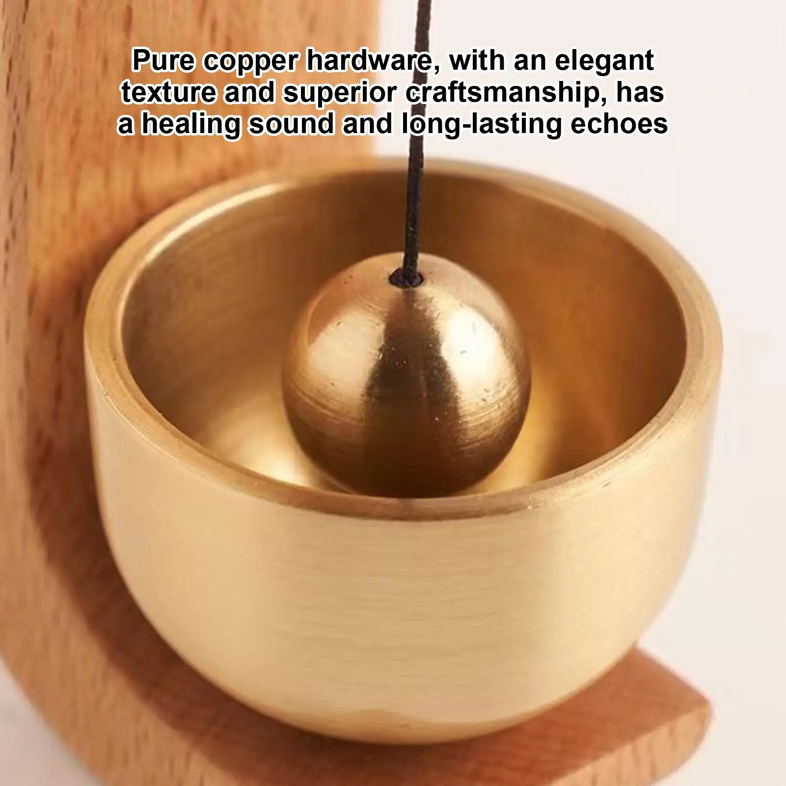 1pc Hanging Decorations natural Wooden Wind Chimes Wireless Doorbell Entrance Door Bell Decorative Wind Bell for Home Opening