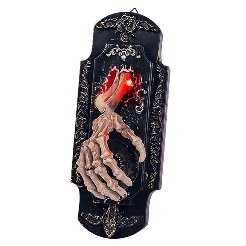 1 PCS Halloween Decorative Doorbell As Shown Plastic Haunted Doorbell With Spooky Sound And Spray For Children