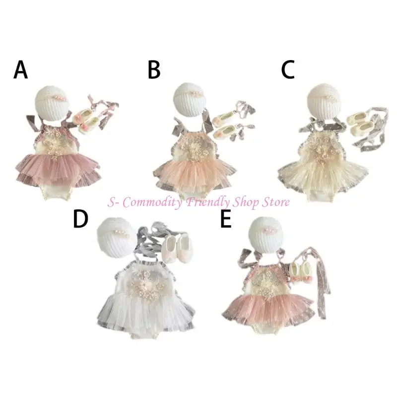 85ae-infant-photograph-outfit-headband-tulle-tutu-dress-shoes-photo-props-unisex-baby-photo-clothing-newborn-shower-gift
